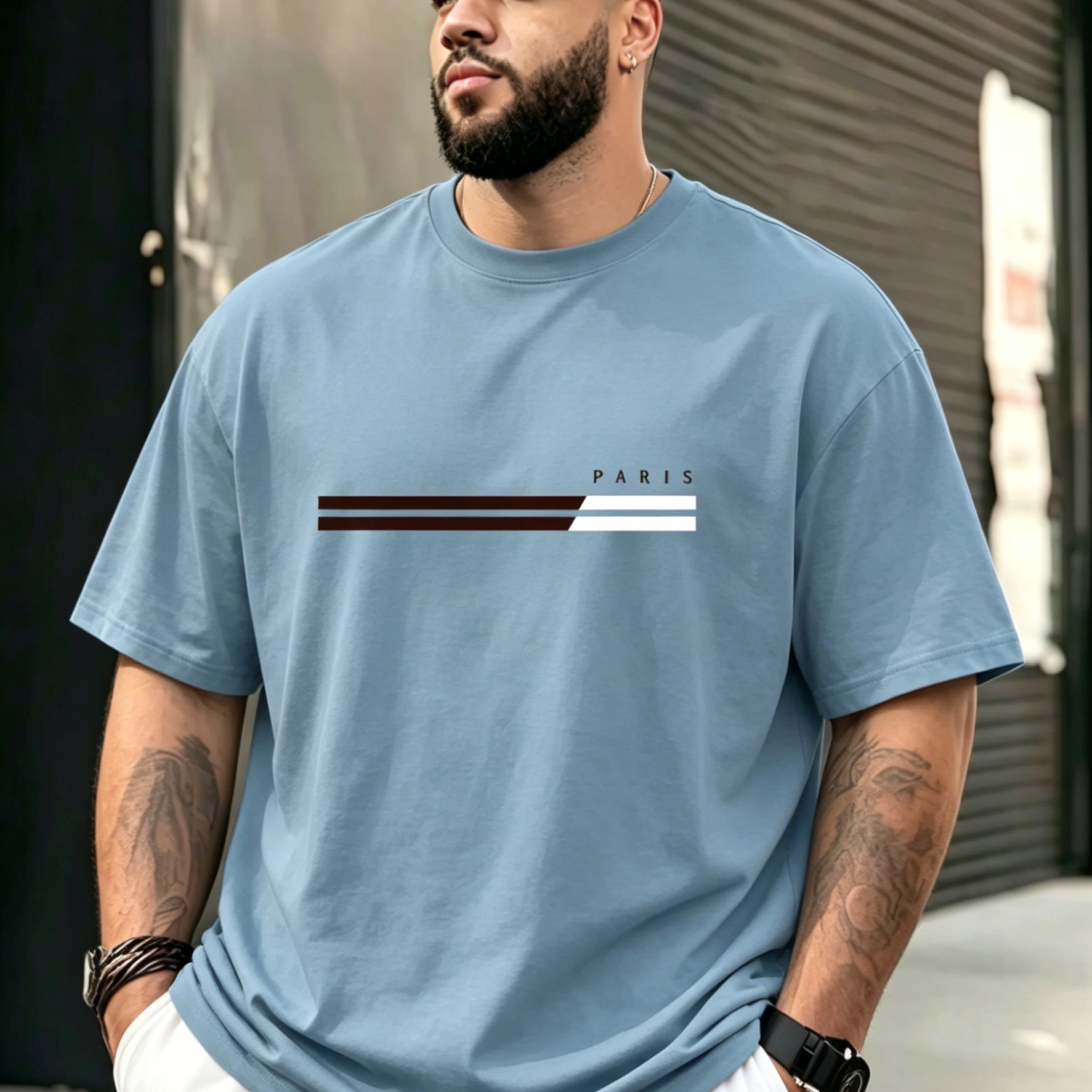 TEMU T-shirt pour homme, Vêtements pour hommes grande taille, Haut d'été à manches courtes et col rond, Pull confortable et respirant, Décontracté et