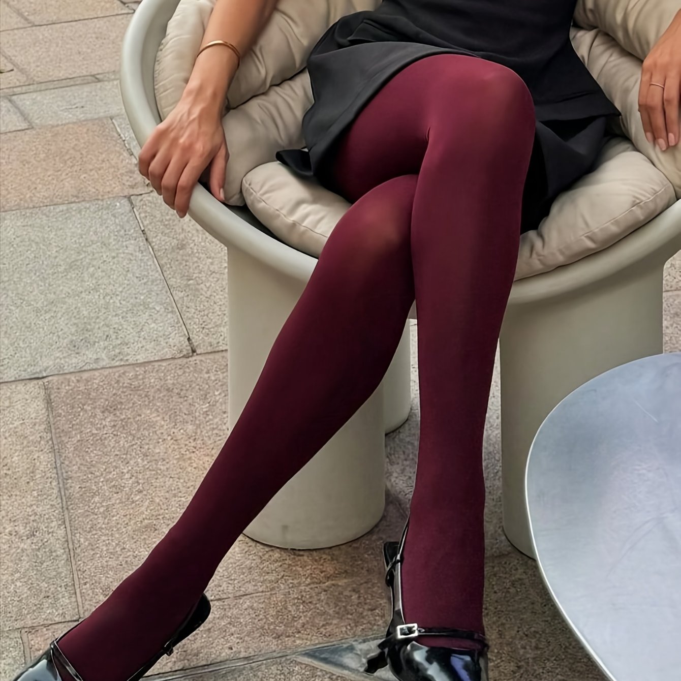 Image of Women's Velvet Candy Color Opaque Tights - High-end Stretchy Pantyhose, Breathable Comfortable Fashion Leggings For Party And Daily Chic