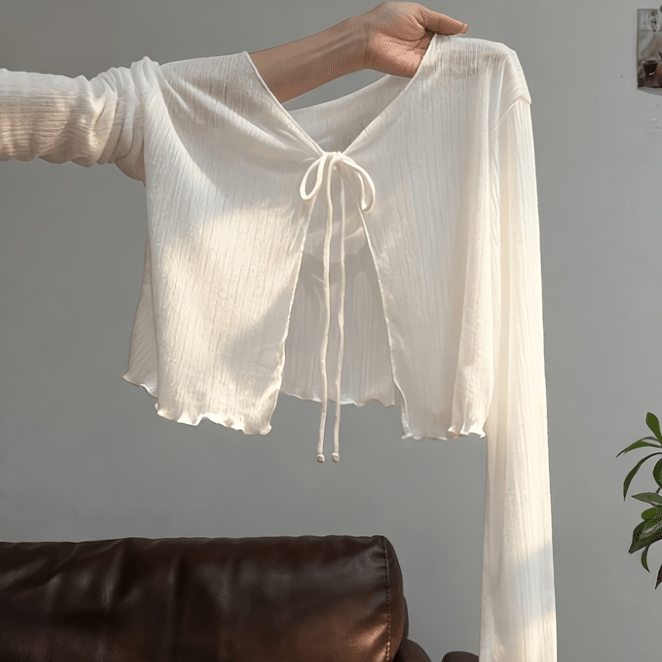 E-shop Spitzenbesetztes Trägerkleid-Überwurf, Langärmeliger Schal, Sommer-Sonnenschutz-Damenbekleidung, Gavin