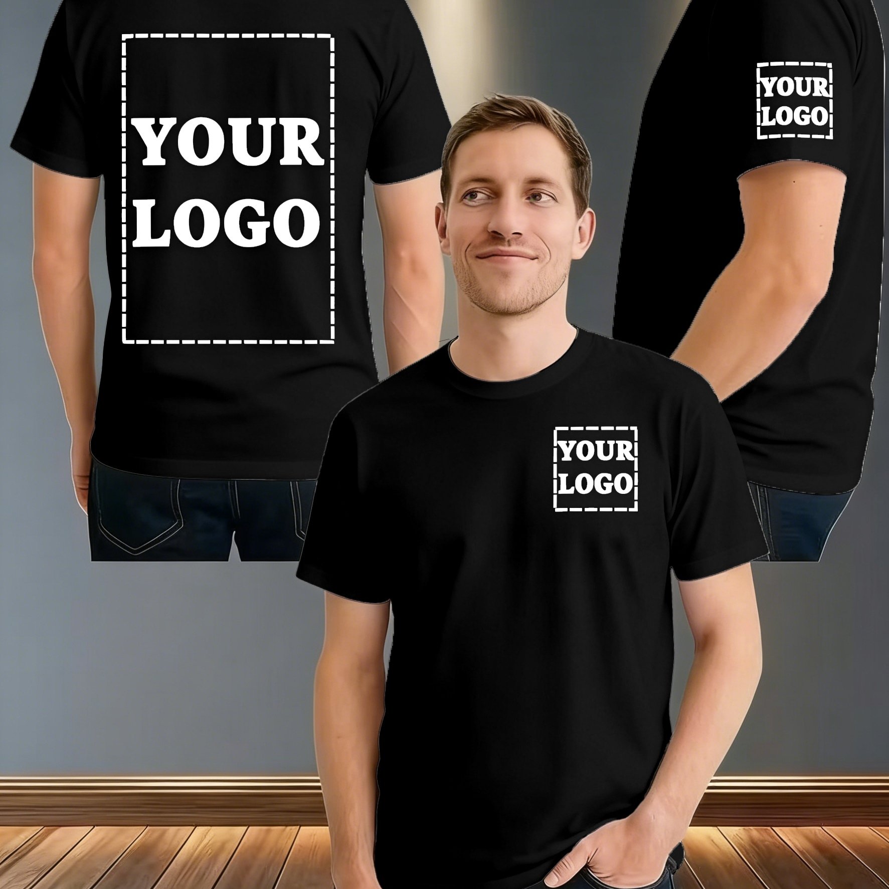 TEMU Custom Personalized T-shirts - Your Own Design/logo/text - Soft Breathable Fabric Suitable For Team Uniforms, Promotional Events, Branding -