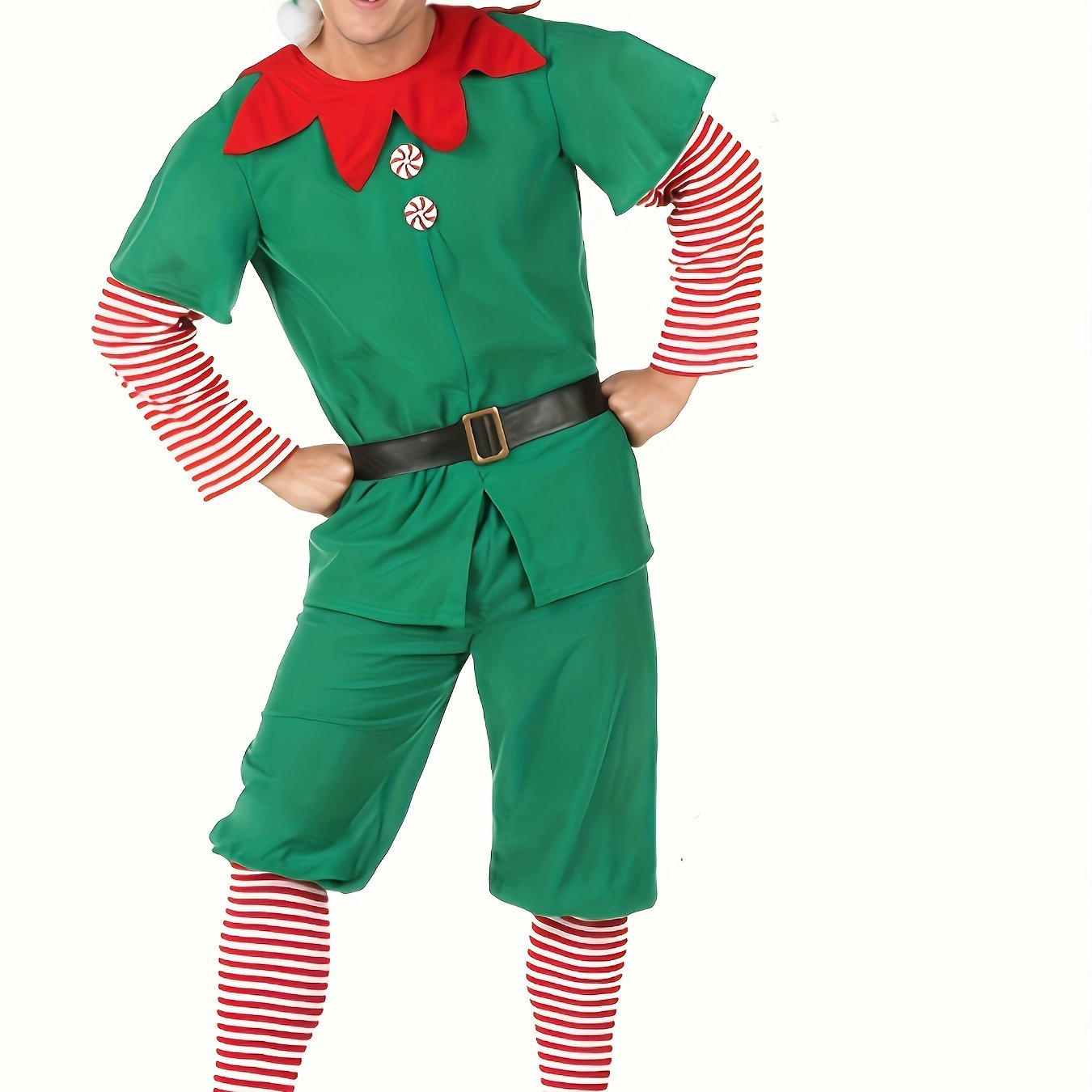 TEMU Christmas And Halloween Performance Costumes, Holiday Men's Elf Costumes, Christmas Costumes, Performance Costumes