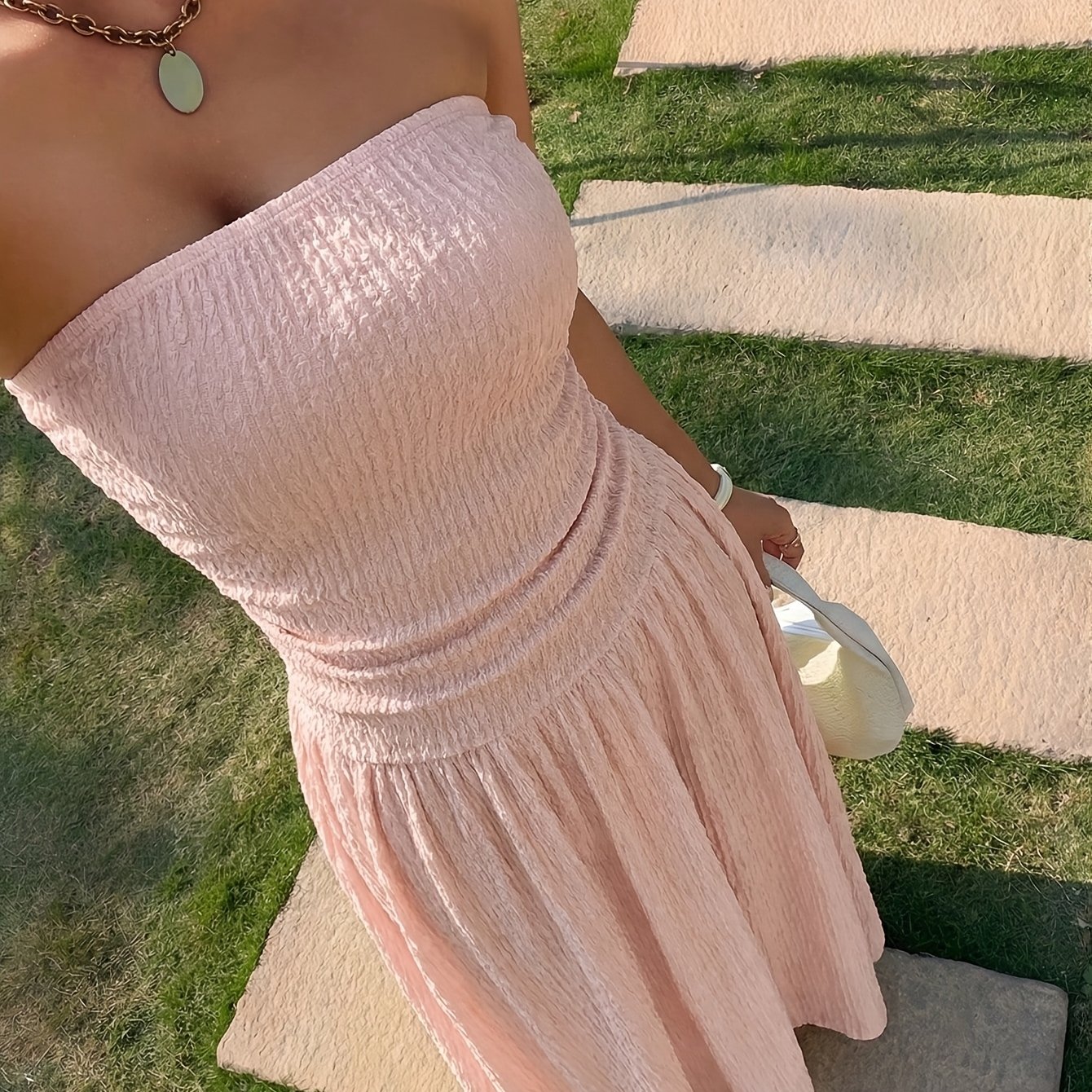 Elegant Women' Color Bandeau Dress