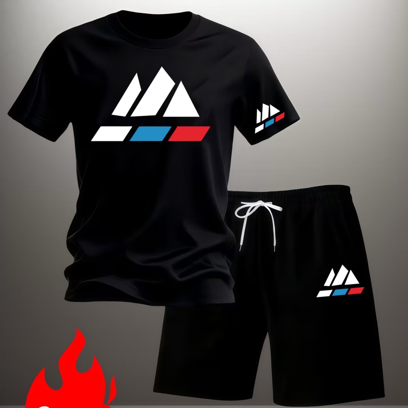 TEMU Outdoor Home Daily Versatile Top And Bottom 2pcsss Set, Options Non-restrictive Comfortable Durable Men's Casual Outfit 2pcsss Set Men's Casual