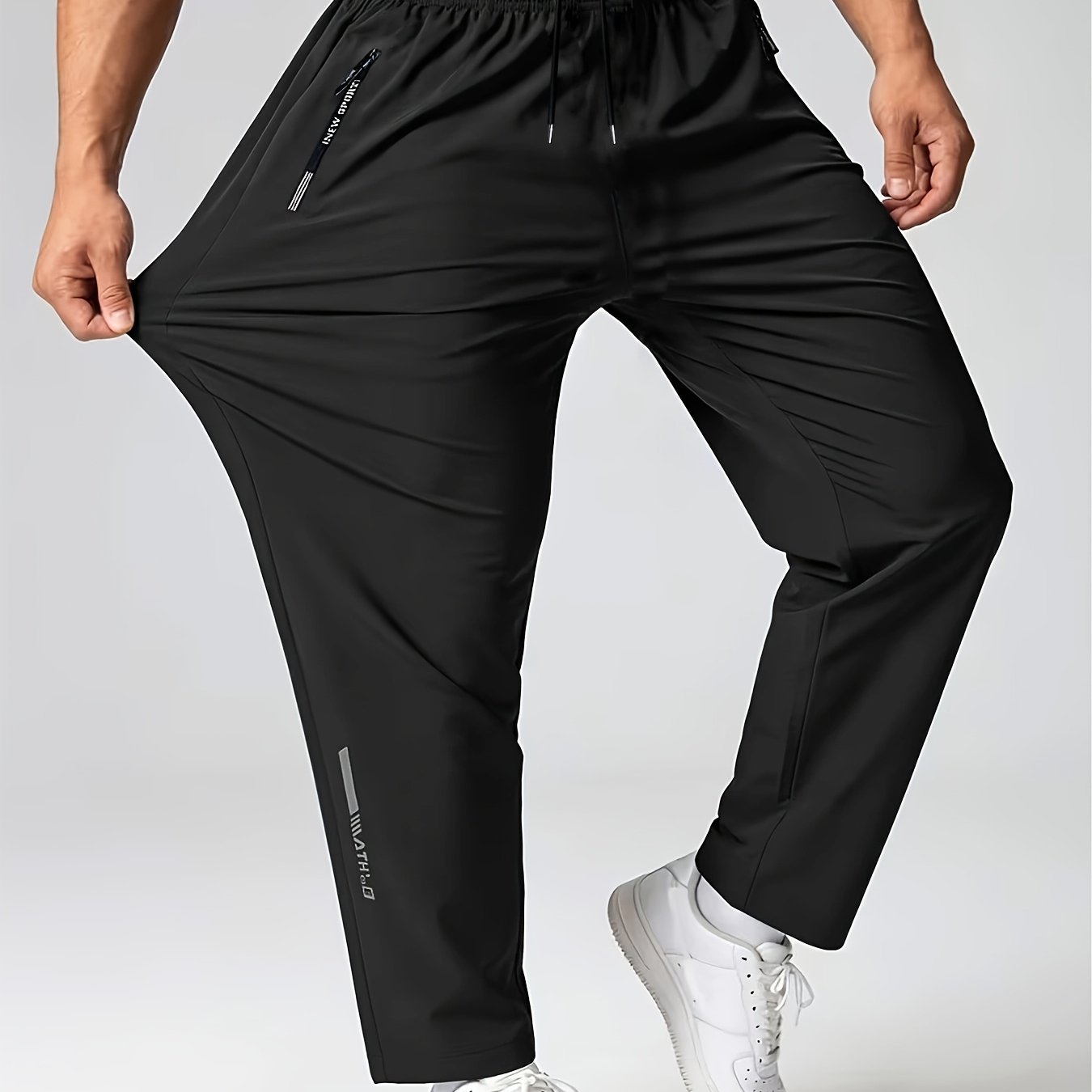 TEMU Options For Unisex Fashion Athletic Long Pants, Double-sided Letter Zipper Pockets, Letter Print Design, Perfect For , Daily Exercise, Outdoor
