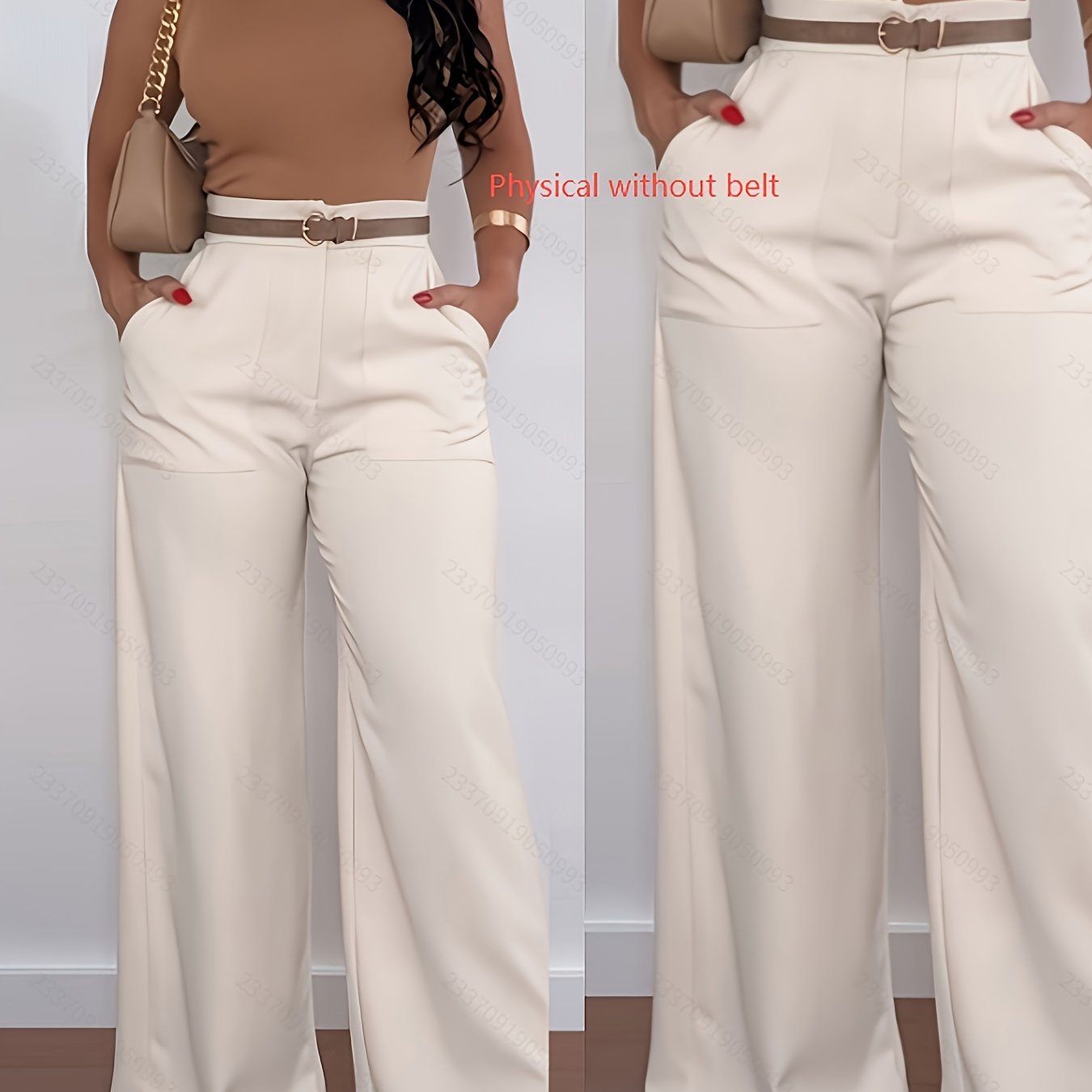 High-waisted Wide-leg Casual Pants For Women