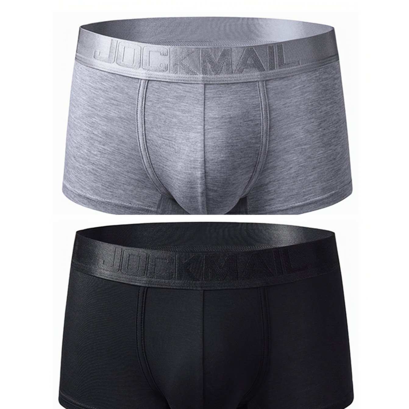 TEMU 2 boxers pour hommes taille basse en modal respirant, style carré tendance