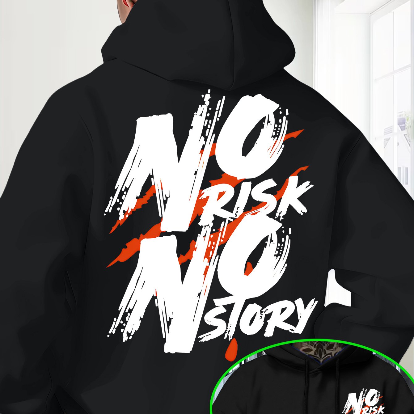Image of A No Story Theme Design Trendy Hoodie For Man's Hoodie High Quality Thick Premium Sweatshirt For Casual Wear And Outdoor Activities Gift For Who Love Adventure And