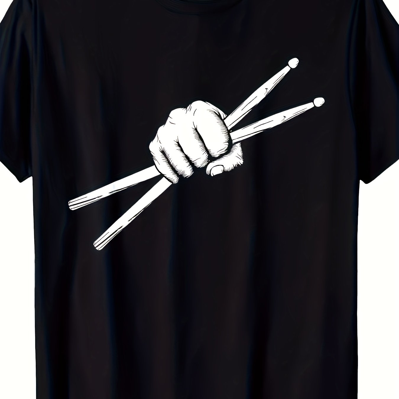 TEMU Drumsticks Drummer Drum Set Drum Shirt-unisex Holiday Gift Casual Outing 2026 New Style T-shirt 180g
