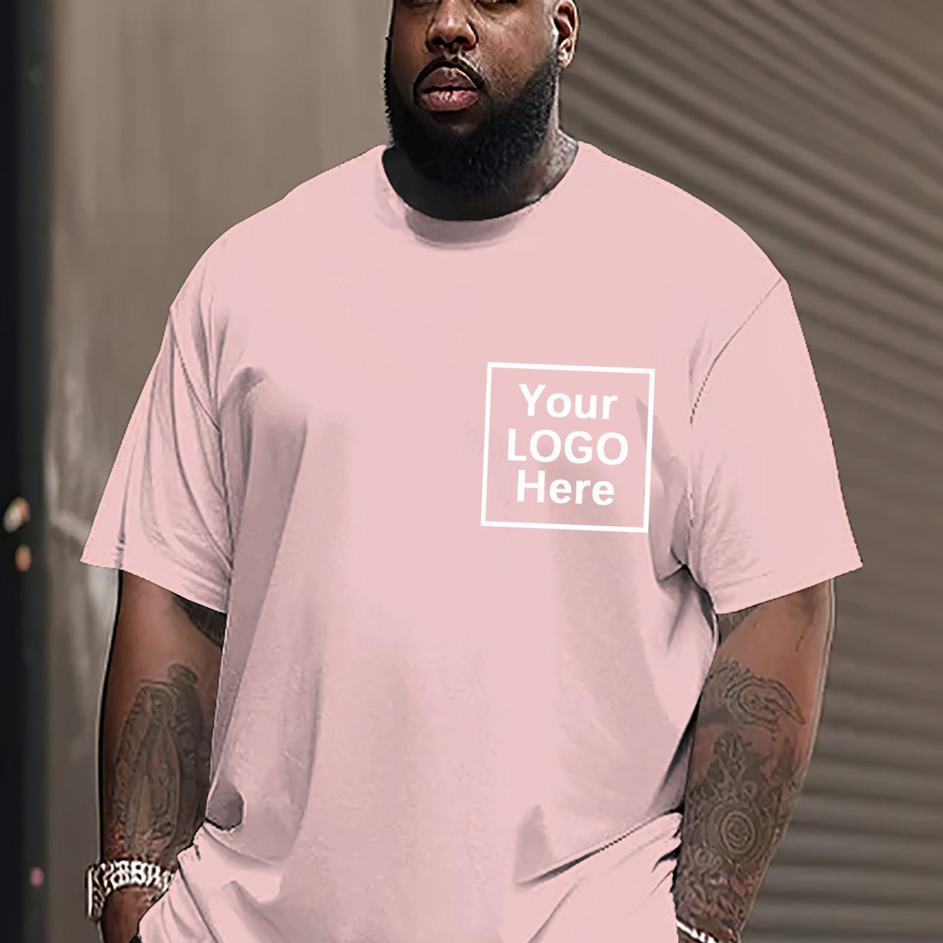 TEMU Men's Custom T-shirt With Your Text/logo - Order Suitable For Uniforms, Events, Music Festivals & - Short Sleeve Round Neck Casual Shirts For