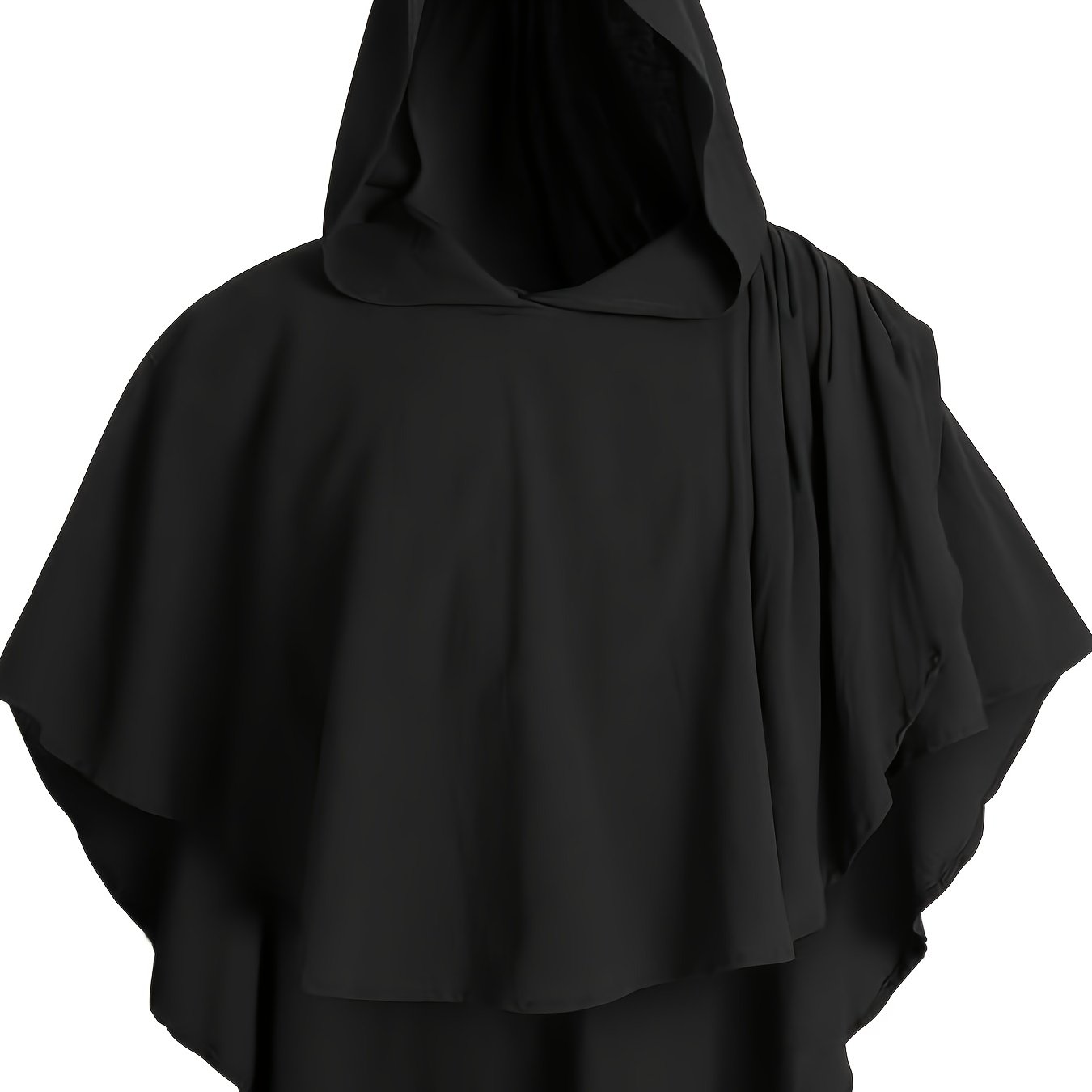 TEMU Renaissance Hooded Cloak, Medieval Halloween Cloak, Hooded Costume Cloak, Autumn, Minimalist, Loose Fit, Soft, Daily, Role Play Outfits Men