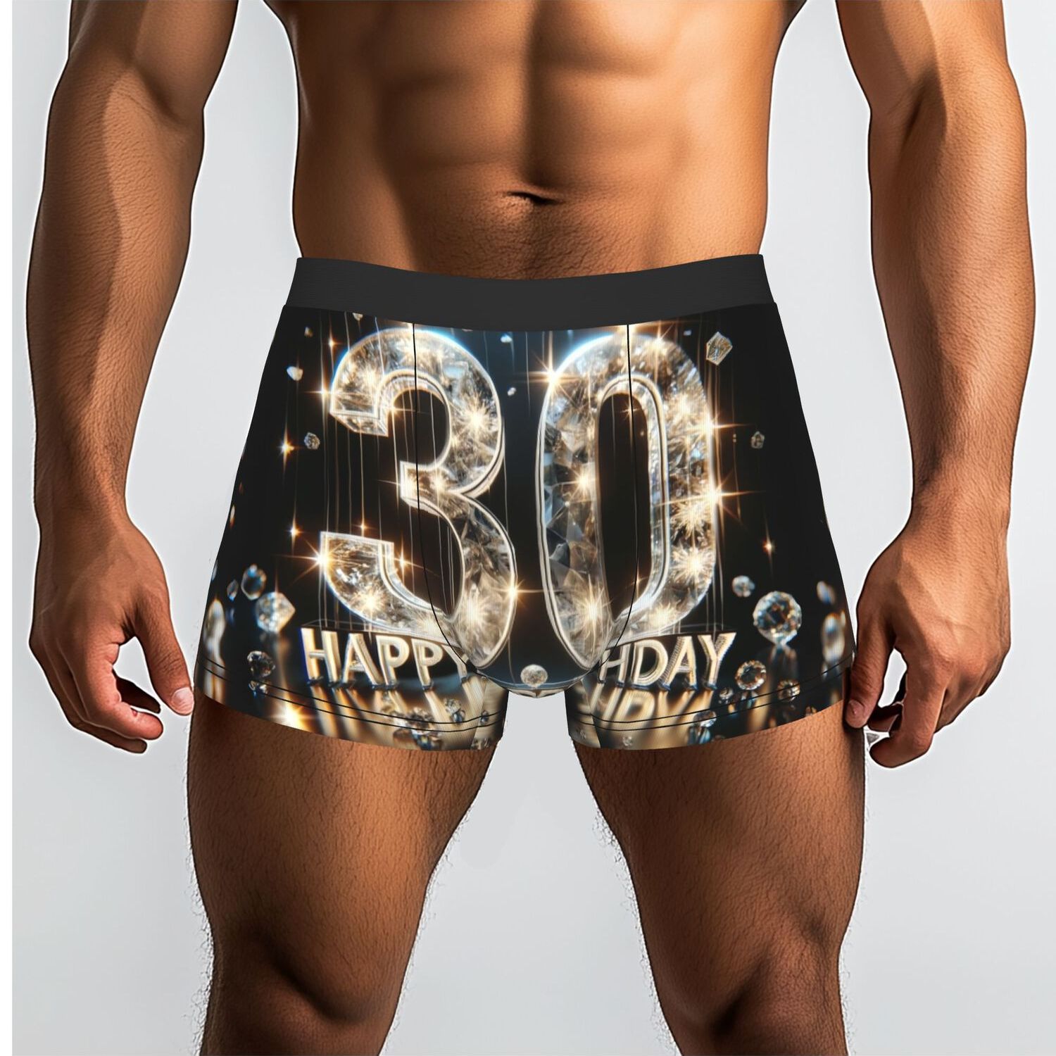 TEMU 1pc 30th Birthday 30 Years Underpants Breathable Panties Men Underwear Print Shorts Boxer Briefs