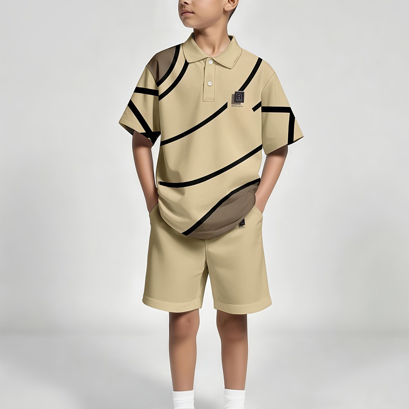 TEMU Short-sleeved Shirts And Shorts For Boys, Perfect For Casual Sports And , Last , In Quantities For Spring And Summer, For Outdoor