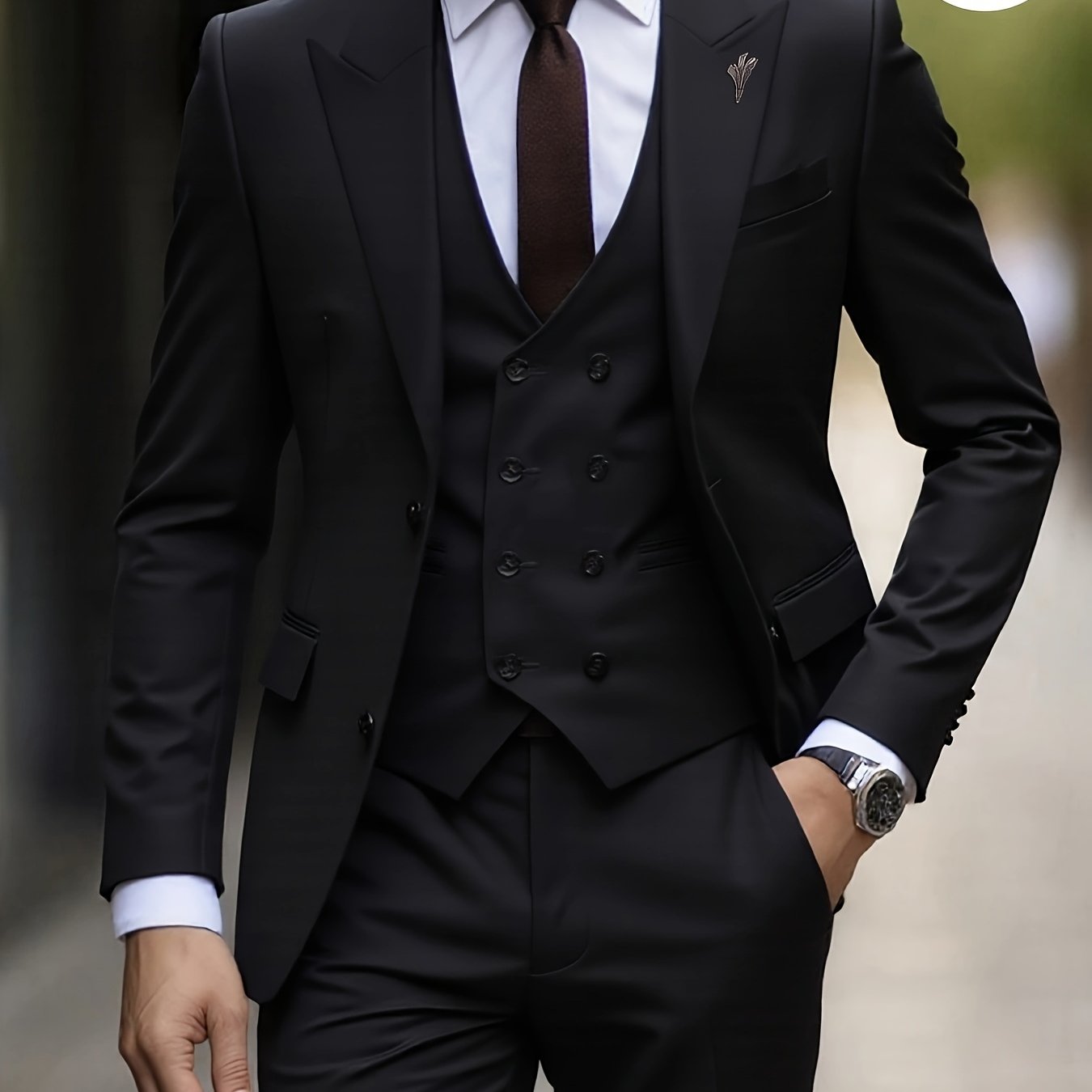 TEMU Men's Suit Set: Simple, Comfortable, Classic 3pcs Business Suit, Suitable For Groomsmen, Interviews, Parties, And Festive Occasions