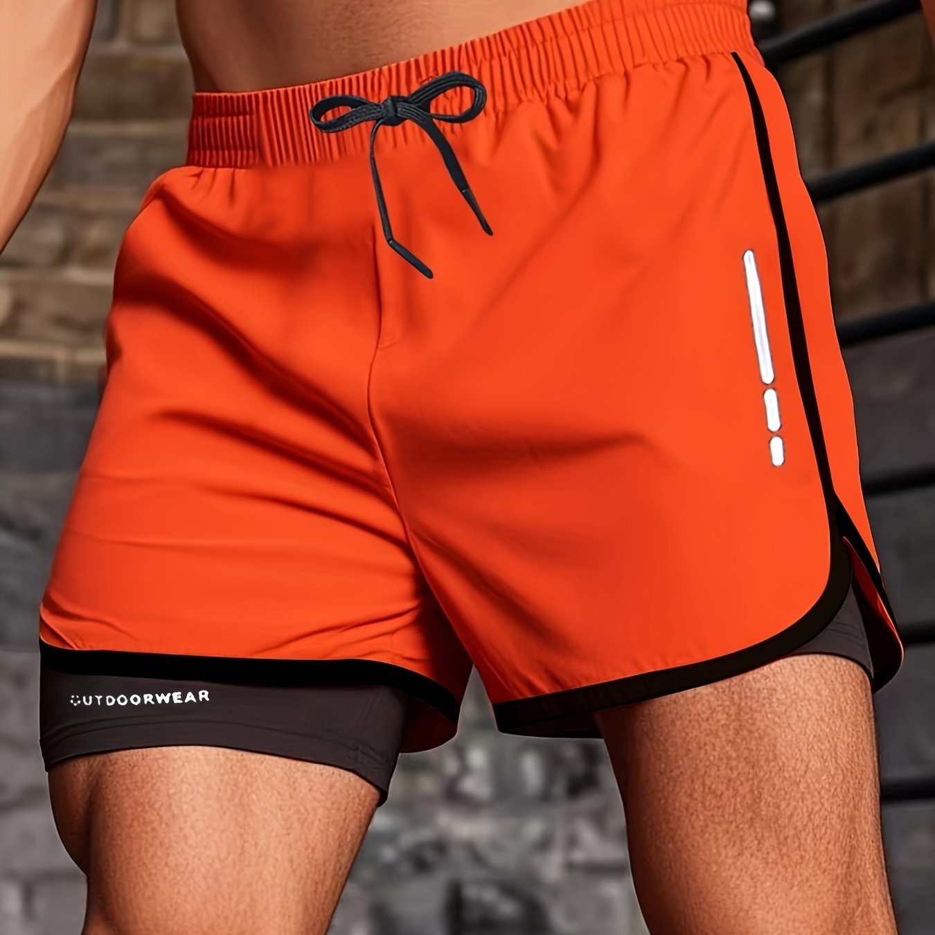 Men's Swim Trunks Anti-awkward 2024 New Flat Front Swimming Shorts Running Pants Double Layered