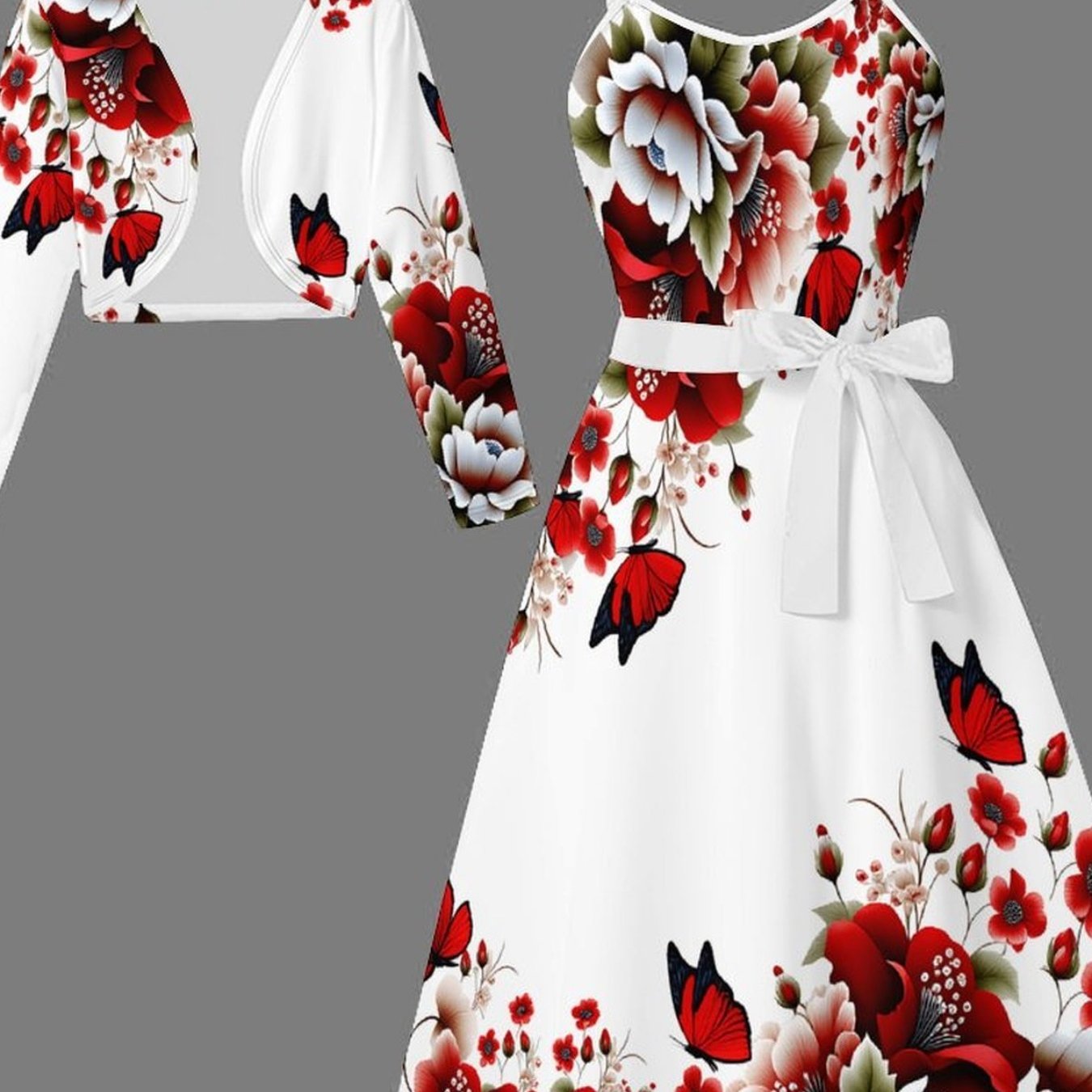 Image of Elegant And Fashionable Women'-piece Set (long-sleeve Coat And Lace-up Halter Dress), Featuring Multi-element Full-, Ideal For Women' Life, , Travel, Parties, And Gatherings