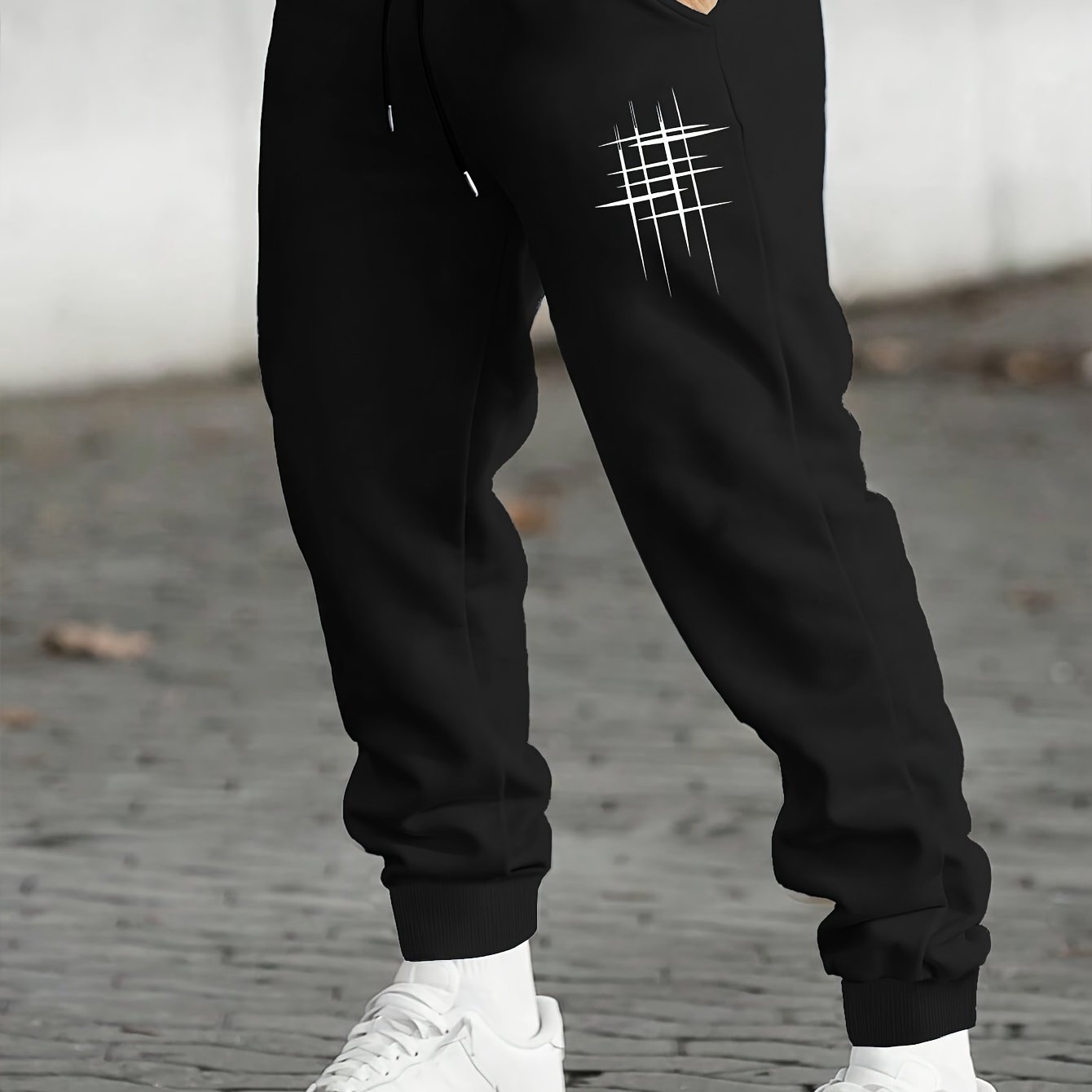 TEMU Grid Print Men's Casual Sweatpants, Comfortable Autumn/winter Sweatpants, Winter Casual Outdoor Joggers
