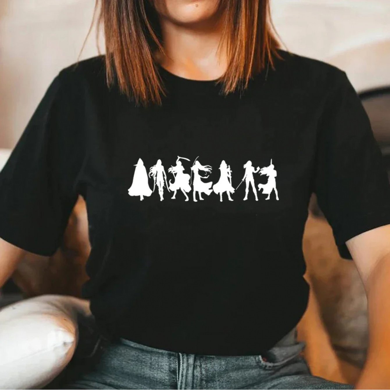 Image of T-shirt Sjm Tog T-shirt Bookish Gift Shirt Women Graphic T-shirts Short Sleeve Tee Acotar Fan Gift Women's Clothing