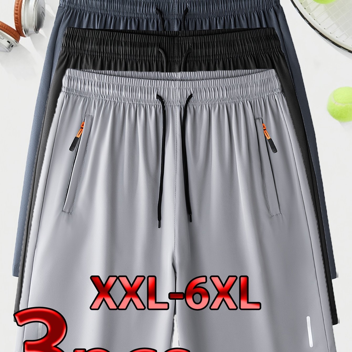 TEMU 3pcs. Casual And Fashionable Sporty Oversized Shorts With Drawstring Design And Double . Suitable For Couples' Dates, Hiking, Mountain Climbing,