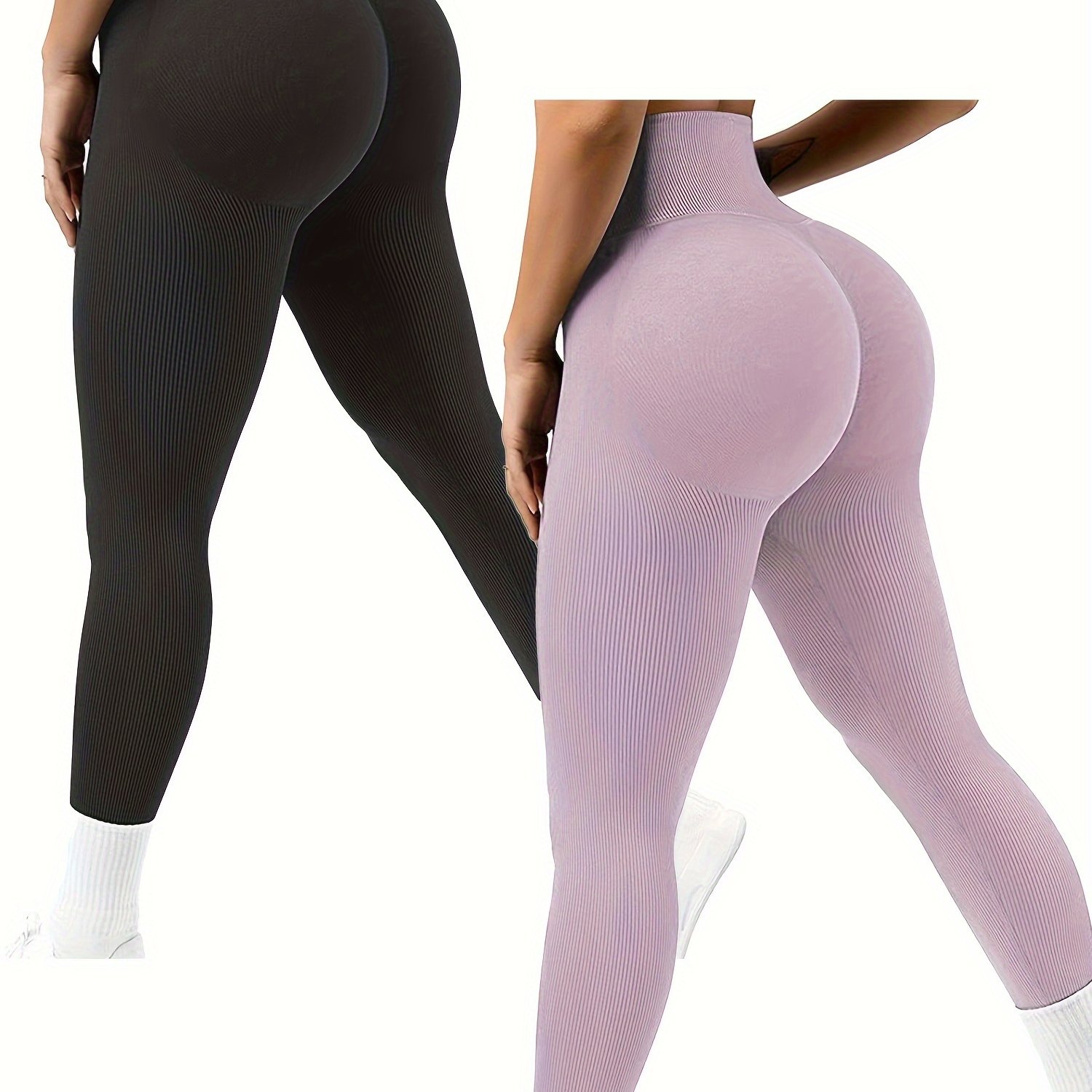 Seamless High Waisted Workout Leggings For Women, Scrunch Butt Lifting Yoga  Gym Athletic Tight Pants, Women's Activewear