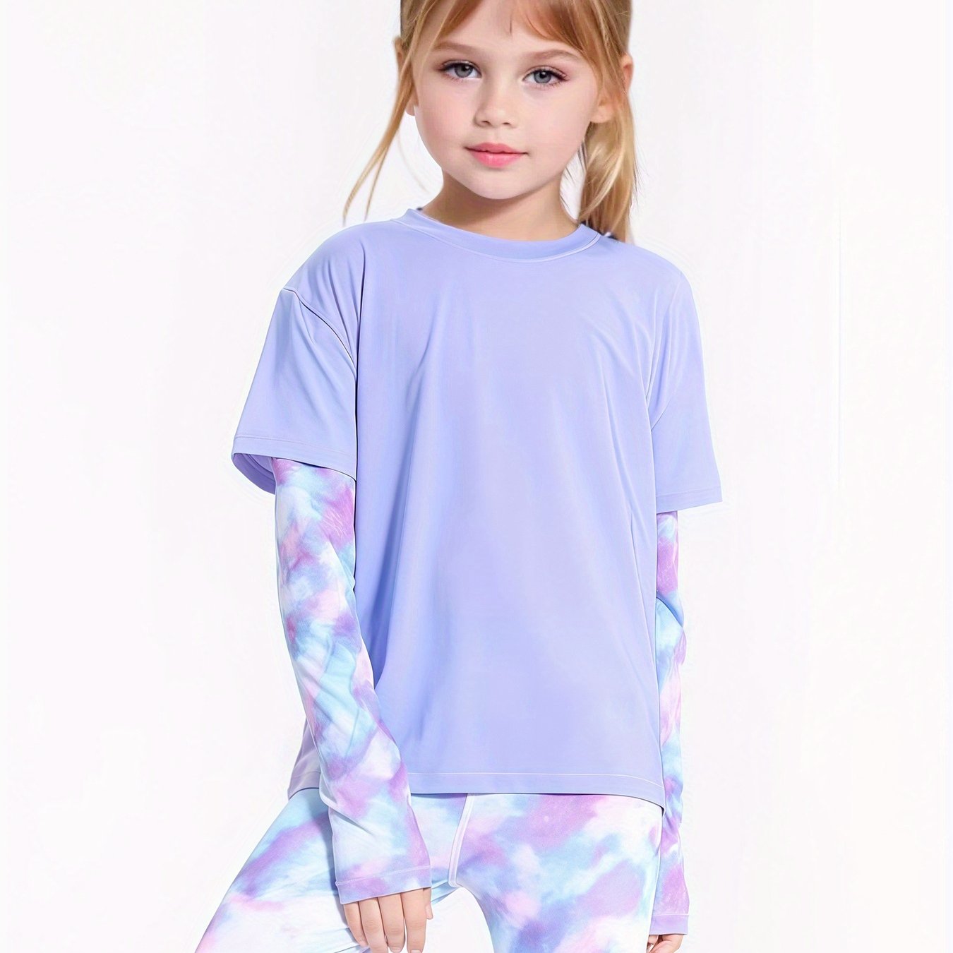 Image of Girls' Athletic Quick-dry Outfit New Summer Running Badminton Training Outfit Kids' Tennis Wear, For Outdoor