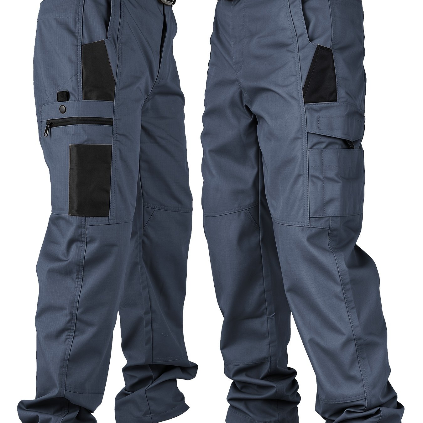 TEMU Pantalones Cargo Tácticos para Hombre | Pantalones de Trabajo Resistentes con Múltiples Bolsillos Utilitarios, Cintura Ajustable - Ideales para