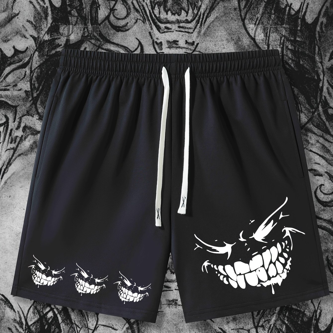 TEMU Summer Men's Casual Sports Drawstring Shorts, Plus Size