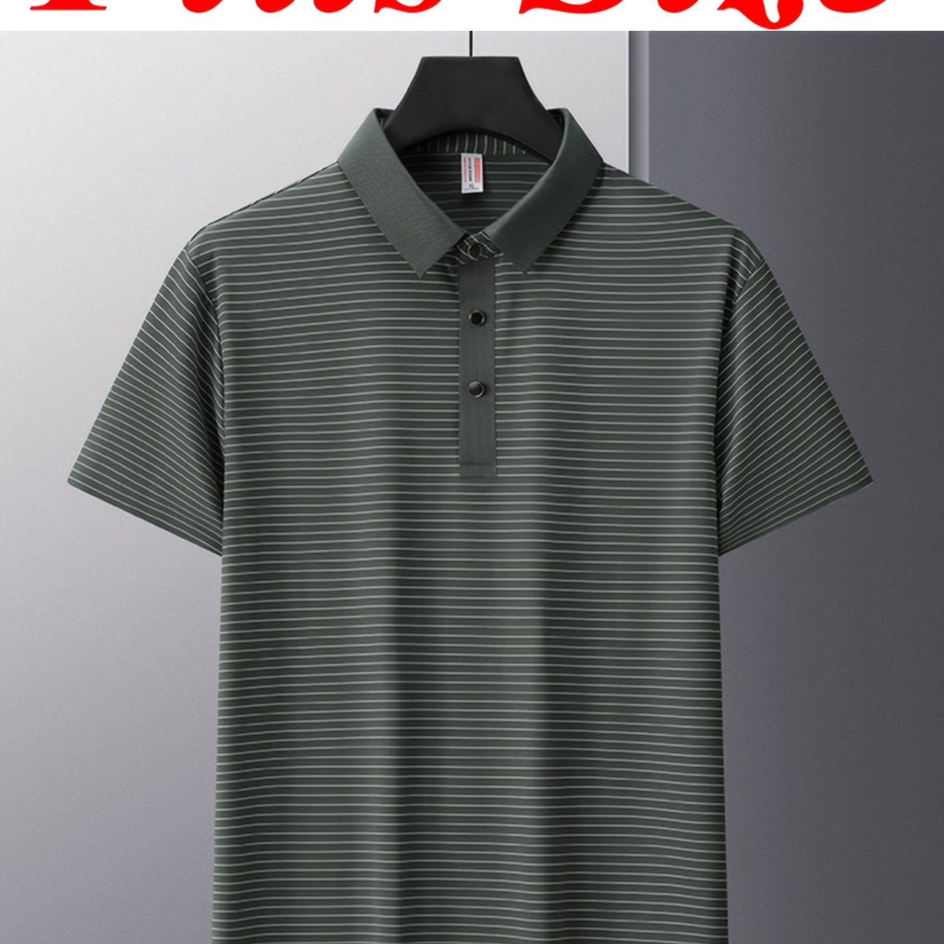 TEMU Men's Plus Size 0xl-4xl Summer New Arrival Fashion Striped Short Sleeve Shirt, Soft And Smooth, Seamless And Breathable, Simple And Versatile