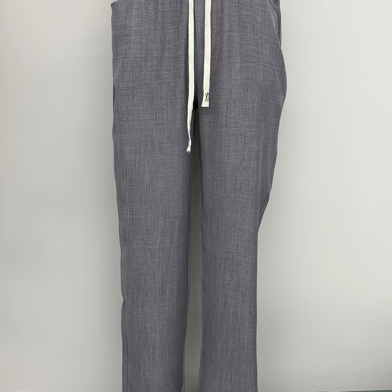 TEMU Men's Casual Trousers, Men's Loose Fit Casual Trousers - Breathable Straight Leg Solid Color Pants With Pocket For Spring/summer/autumn, For