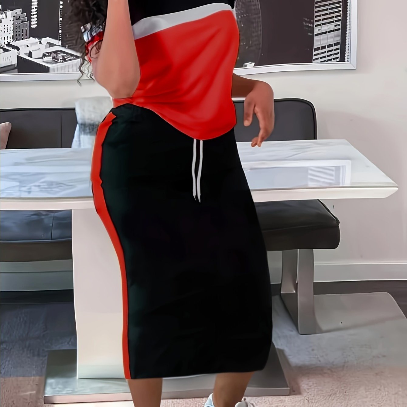 TEMU [ Shirt]plus Size Plus Size Round Neck Short Sleeve Top Women's Clothing