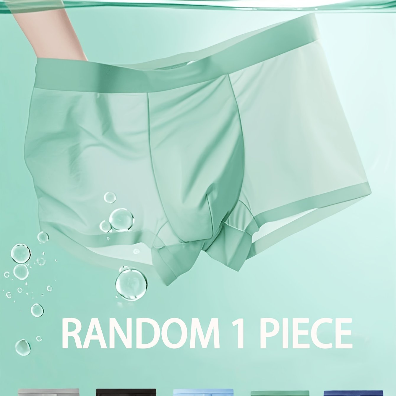 TEMU Random 1-pc Classic Solid Color Men's Fiber Fabric Underwear | A Cool Summer