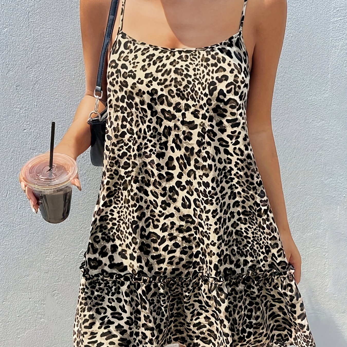 Leopard Print Camisole Dress