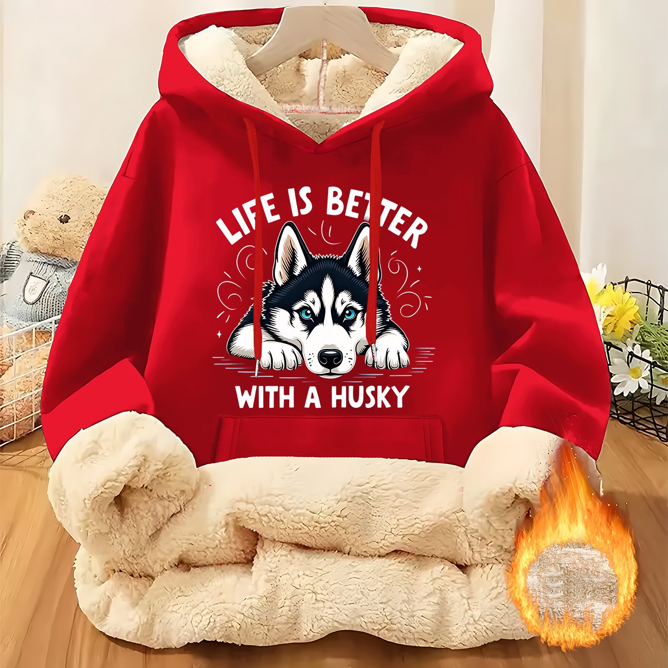 TEMU Winter Collection With . Printed Women's Casual Versatile Basic Thickened Hoodie, Suitable For Skiing And Outdoor Wear. Women's New Winter