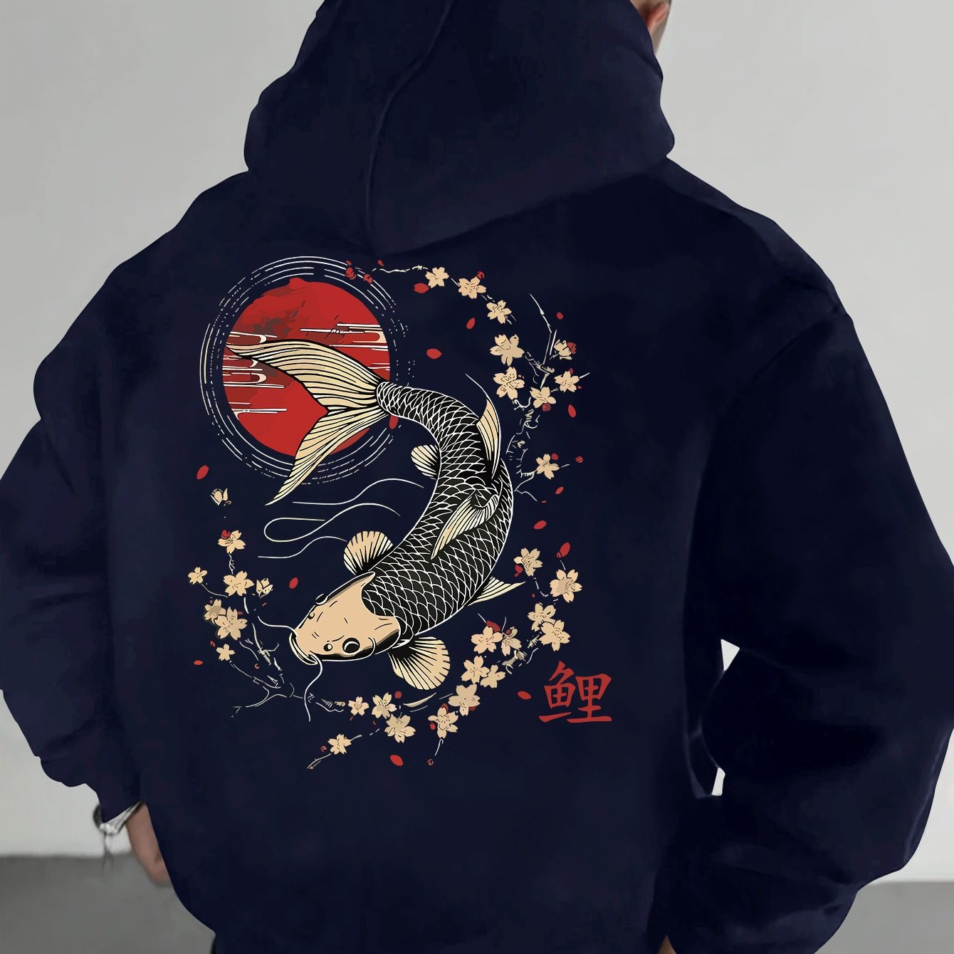 TEMU Fashionable Print Open-style Sweatshirt For Men, Lightweight Fleece Hoodie For Spring And Autumn