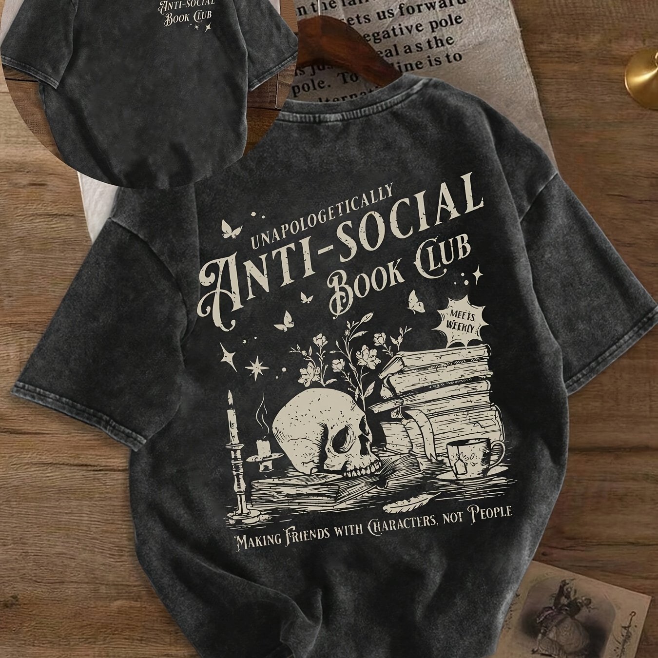 Image of Casual Round Neck T-shirt For Women Featuring A Retro Graphic Print, Perfect For Summer And Daily Wear