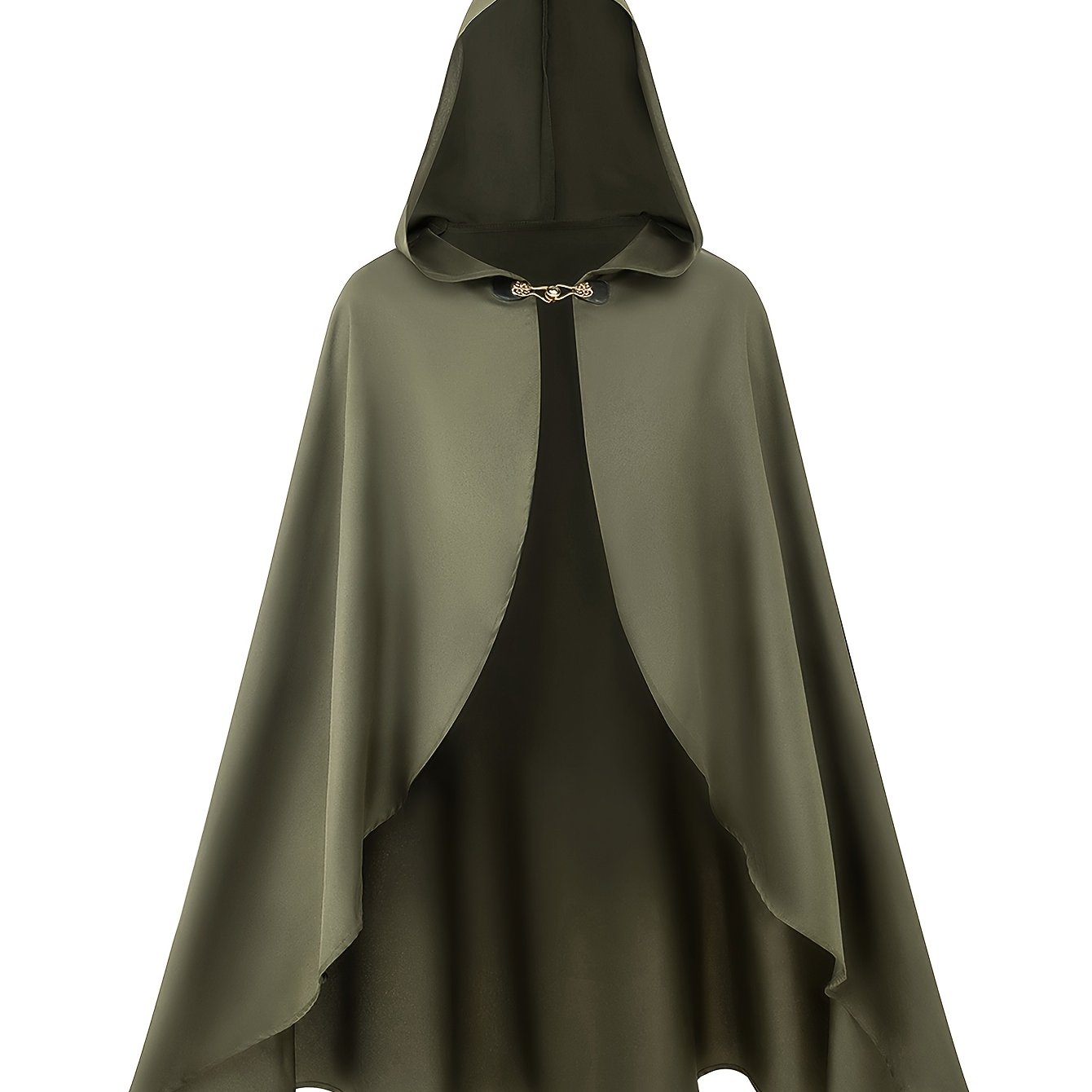 TEMU Nouveau costume d'Halloween Medieval Capuchon Manteau Gothique Long Trench Coat Cape d'Halloween Tenue de Fête de Jeu de Rôle