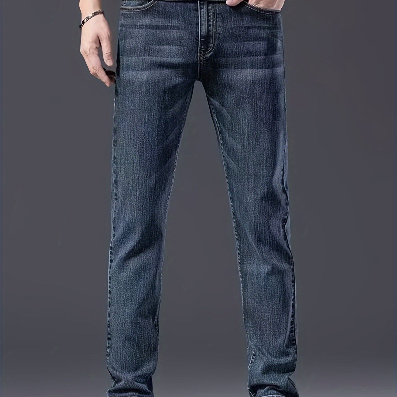 Men's Jeans, Stretch Denim, Slim Fit, Skinny Pants, Slimming, Dark Blue, Men's Clothing, Men's Pants, Suitable For