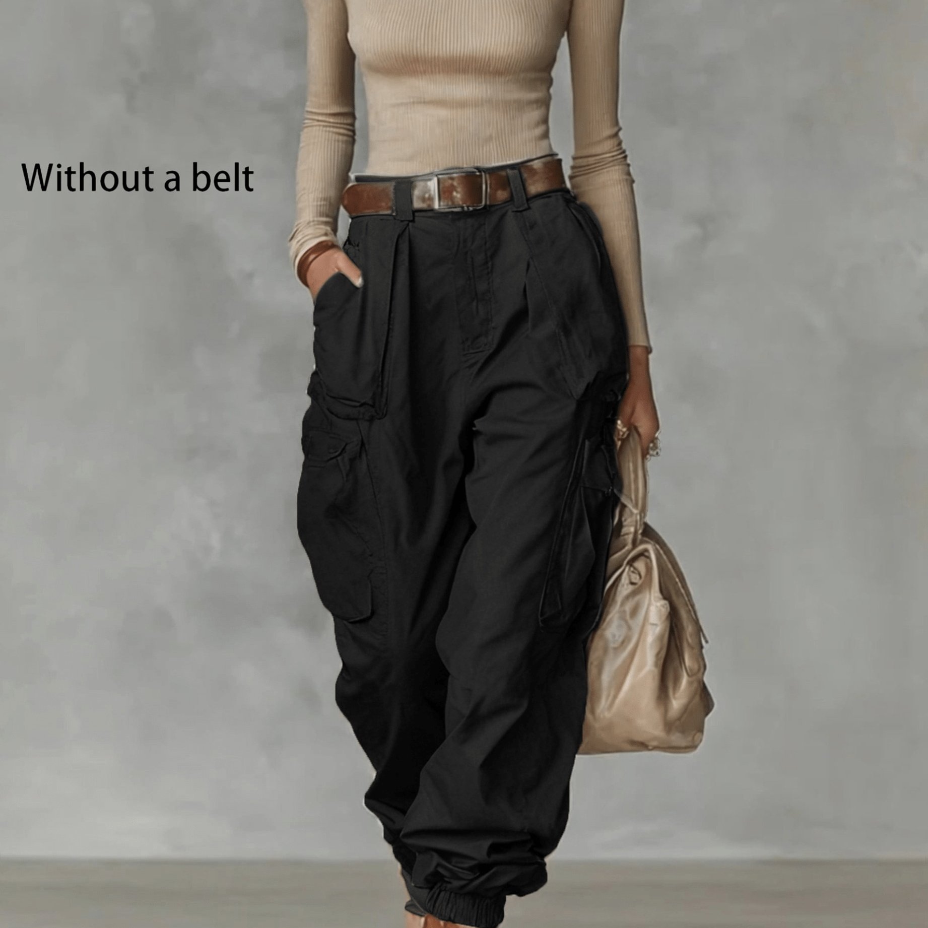TEMU Women's Spring Autumn Cargo Joggers, All-match Casual Fashion Long Pants