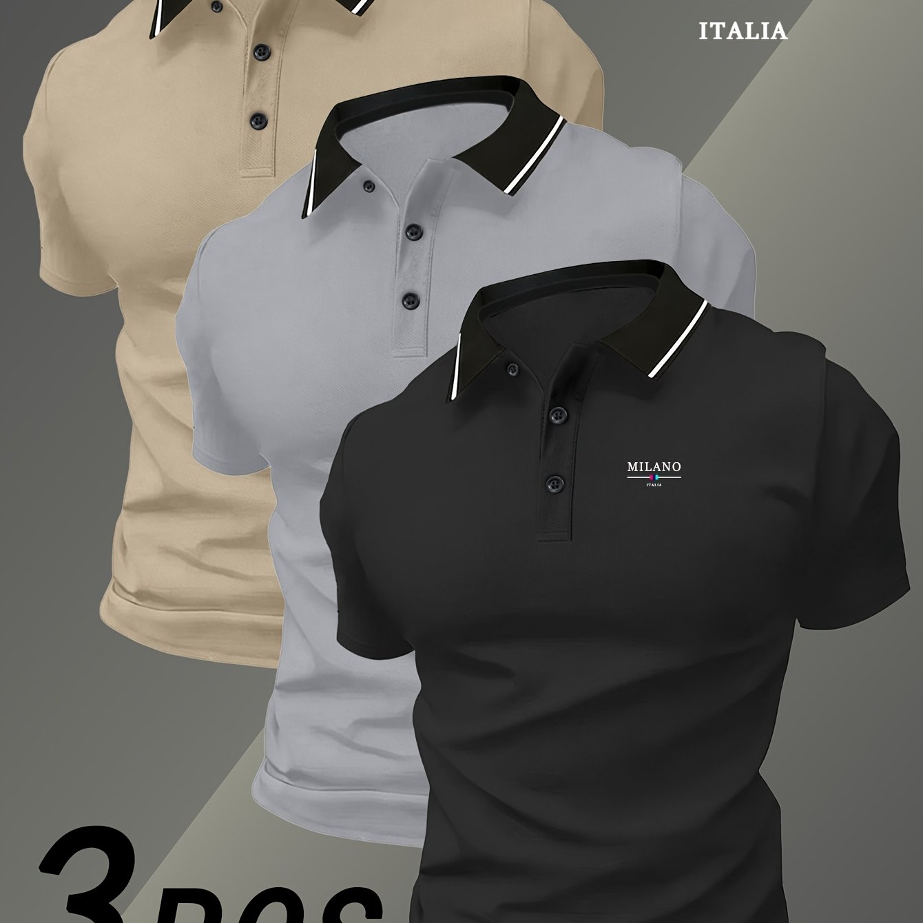 TEMU S8 Men'-pc Quick-dry Shirts With 2206 Italian Logo Print, Breathable And Comfortable For Fitness, Casual, Stylish, Lightweight, And Durable Tops