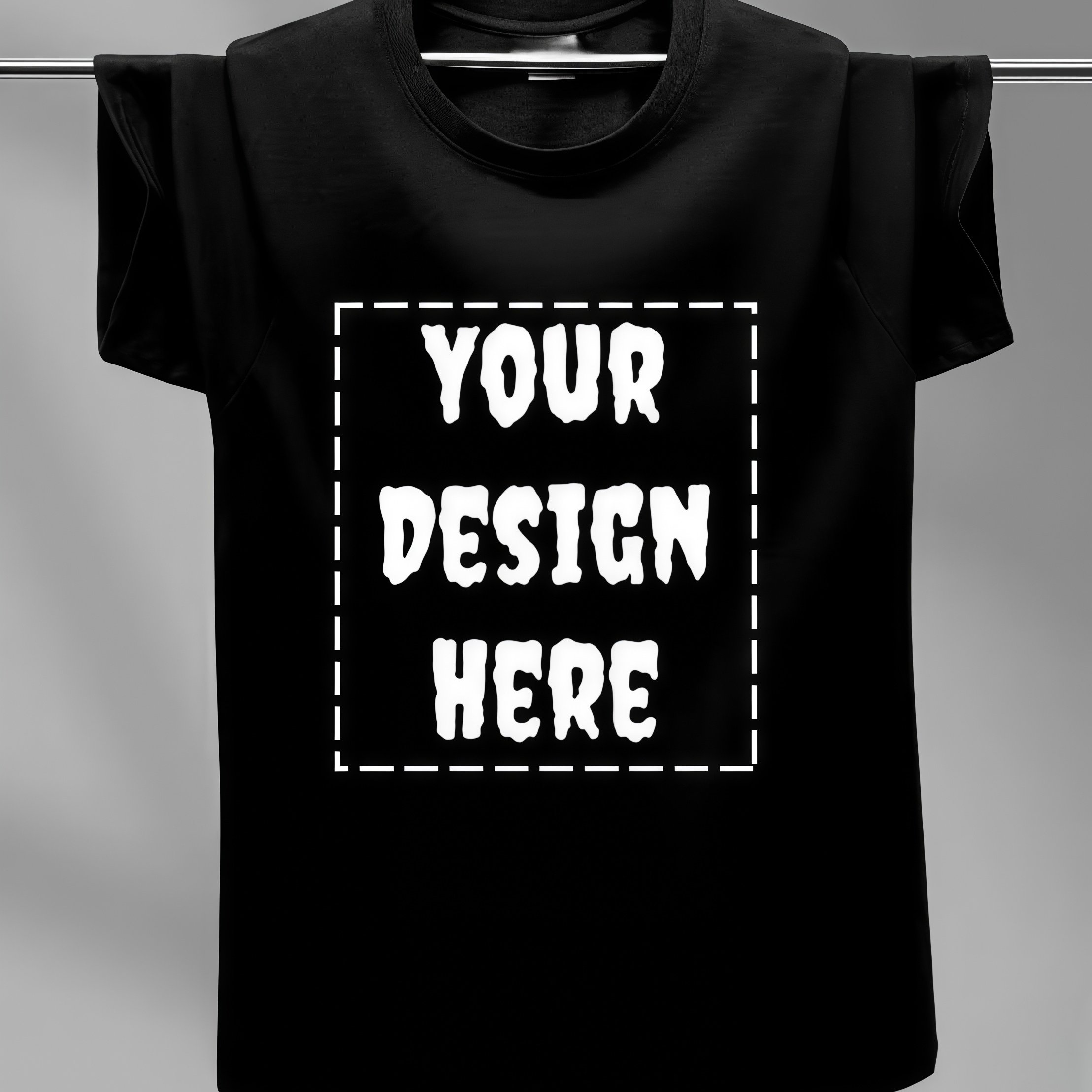 Men' T-shirt With Your Own Design - Short Sleeve Round Neck Tee, Loose Fit Plain Shirt Suitable For Casual Wear, Gym, & Everyday Use, Machine Washable For -