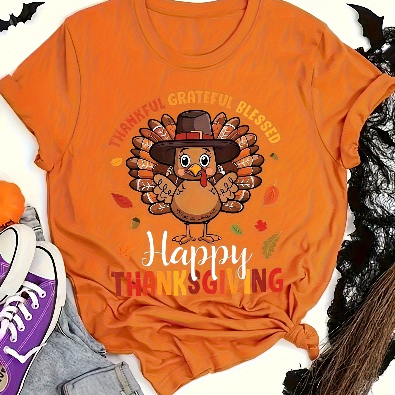 TEMU Plus Size, Plus-size T-shirts-1pc Ladies Printed Pattern T-shirt, Funny Printed Short Sleeve, Lightweight And Plaid For Casual Wear, Casual