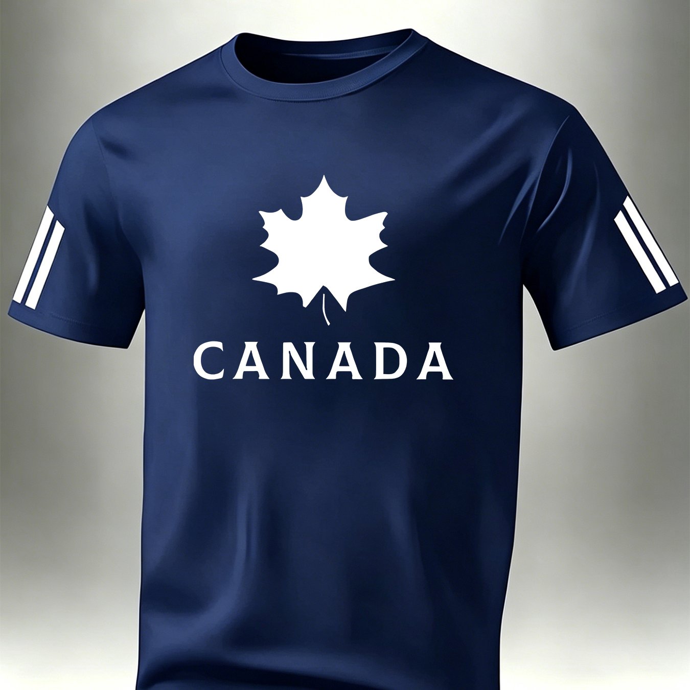 TEMU T-shirt de sport décontracté pour homme, à manches courtes avec imprimé "Canada" , adapté aux sports décontractés en intérieur et en extérieur,