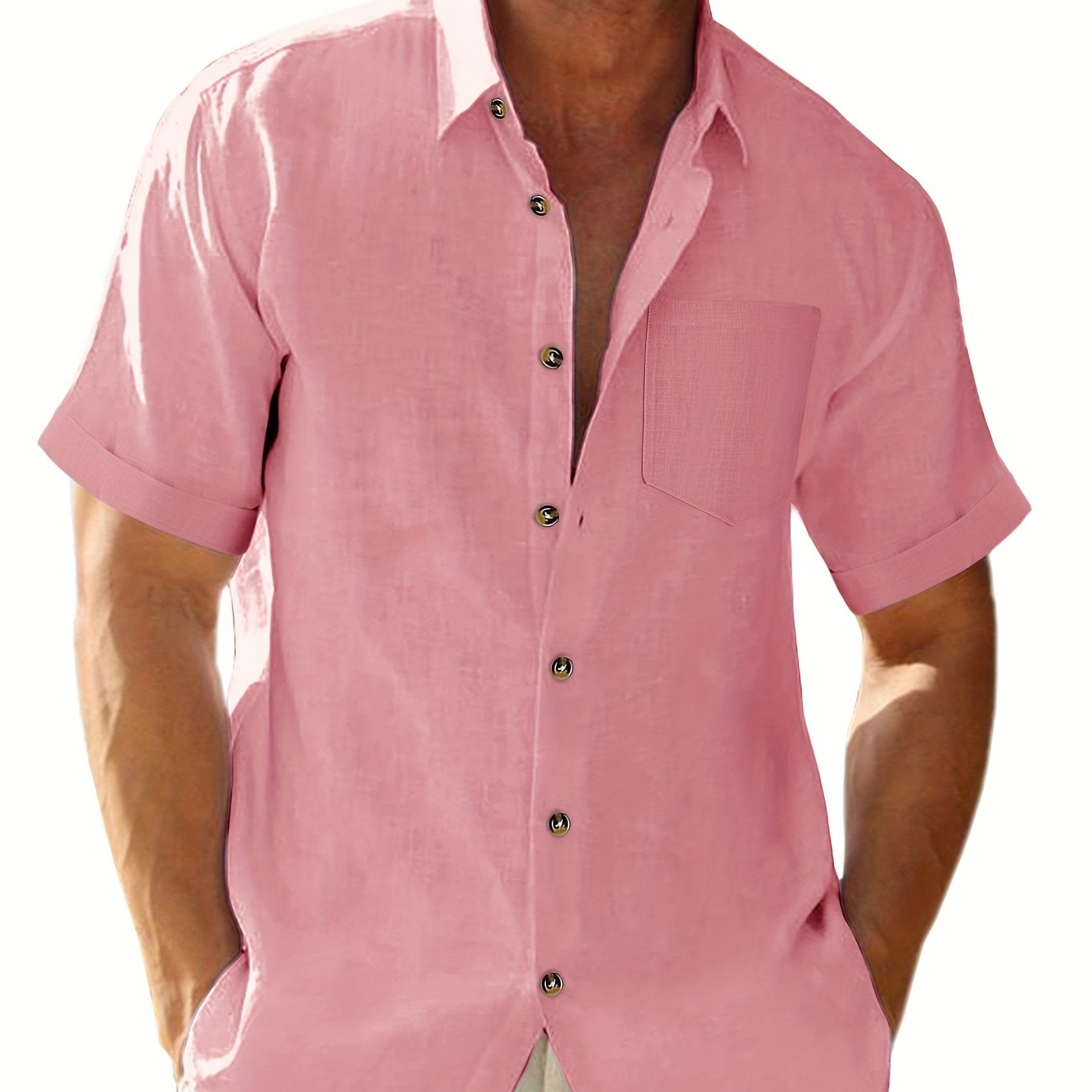 Men's t-shirt Decatur - SOFTNESS 15 Short sleeve Pink - E23