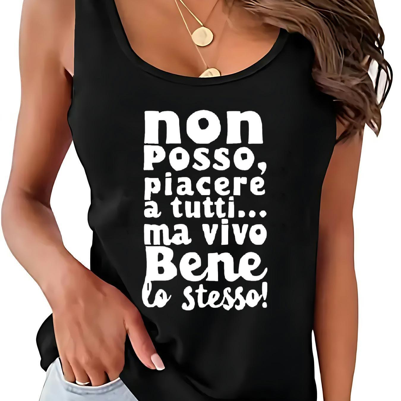 TEMU T-shirt da donna con stampa piatta 2D per San, Lz251102X457, progettata come una elegante canotta per il torso in taglia standard B3