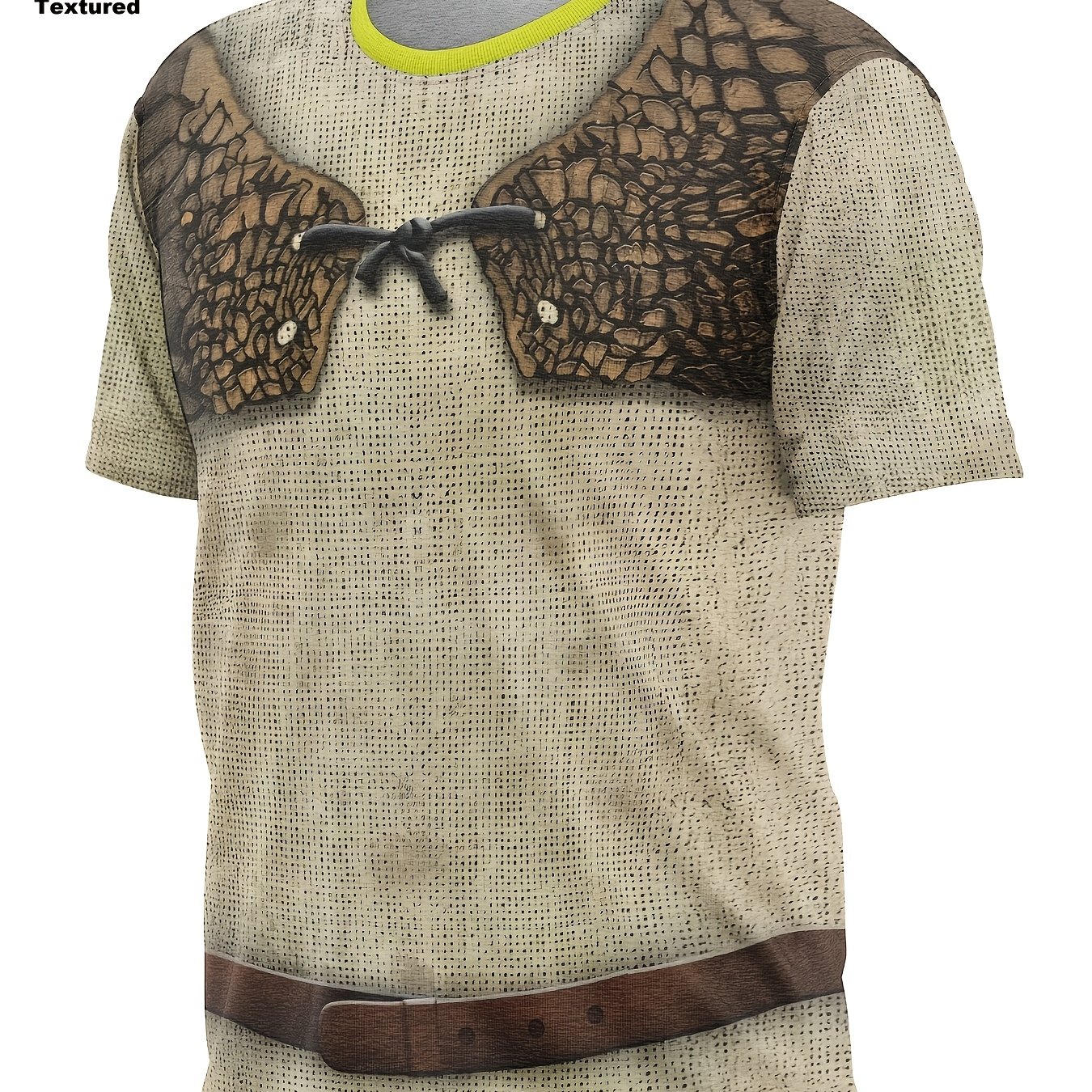 TEMU Individual Top Spray Print Pattern Classic Mixed Color Casual Entertainment Round Neck 2d Printing T-shirt