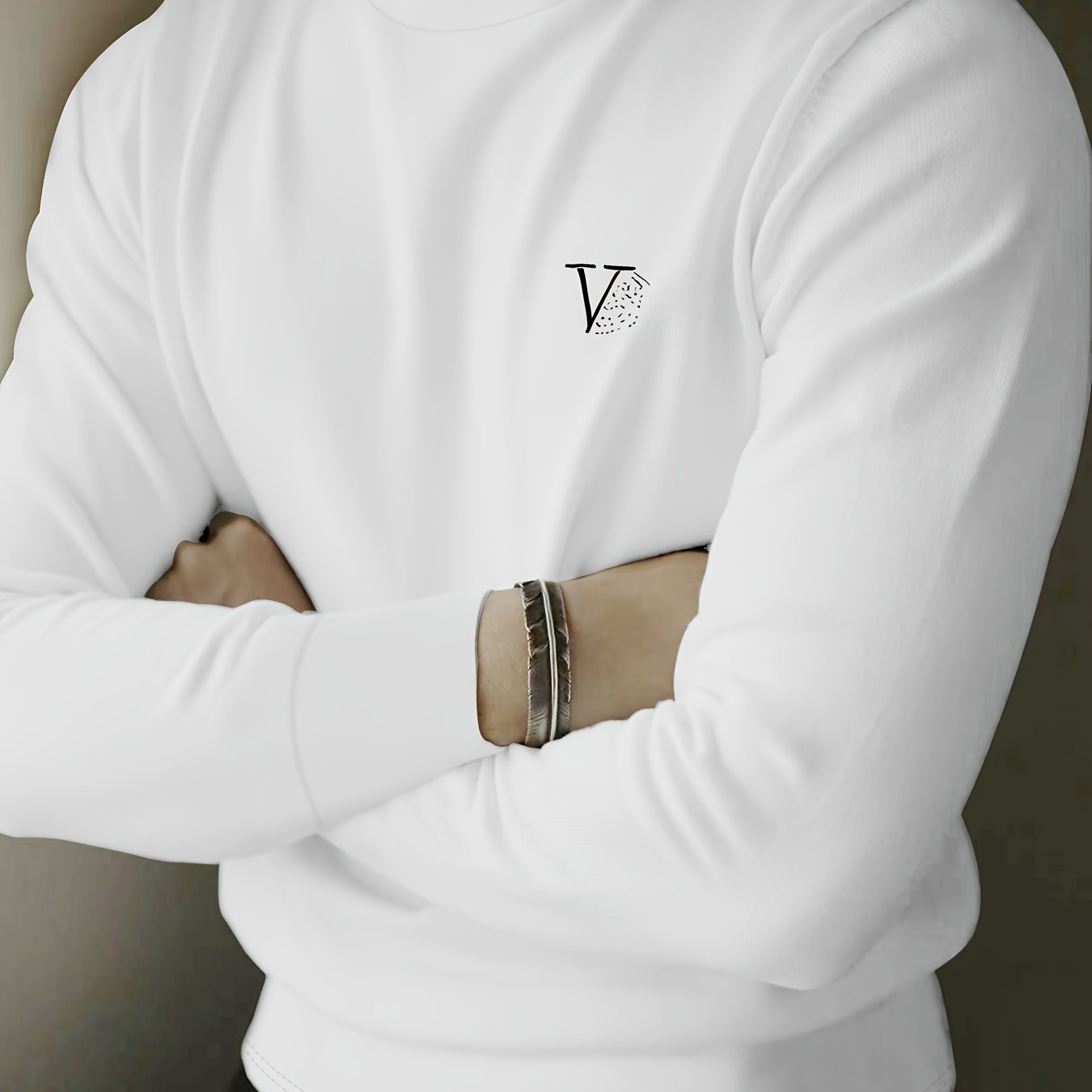 Men's Fashion Short Turtleneck Long Sleeve T-shirt