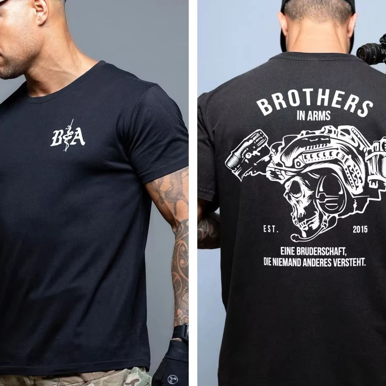 Image of Brothers Printed T-shirt Men And Women Summer Gothic Clothing Fashion Casual Round Neck Short Sleeved Top Streetwear
