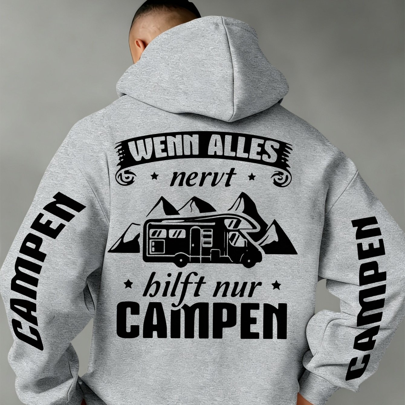 TEMU Lässige Herren-Hoodies, Camping Van Mountain Grafikdruck 2026 Neues Herren Kapuzenpullover Oberteil, Herrenbekleidung Hoodies, Versand aus