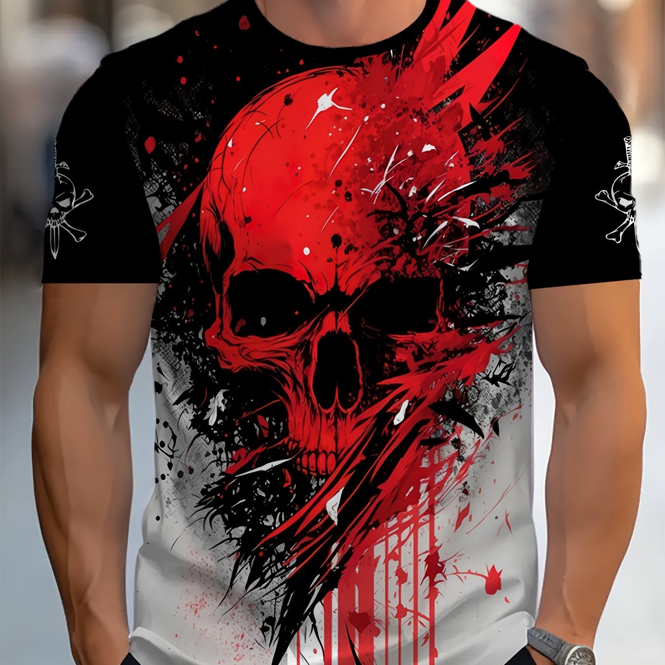 TEMU Men' 3d Summer Casual Sports T-shirt