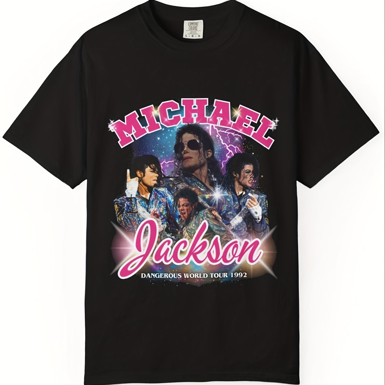 Image of Tour 90s Vintage Bootleg T-shirt - Iconic Concert Tee With & Tour Dates, Machine Washable, Casual Round Neck For Fit (legit Retro Merchandise)