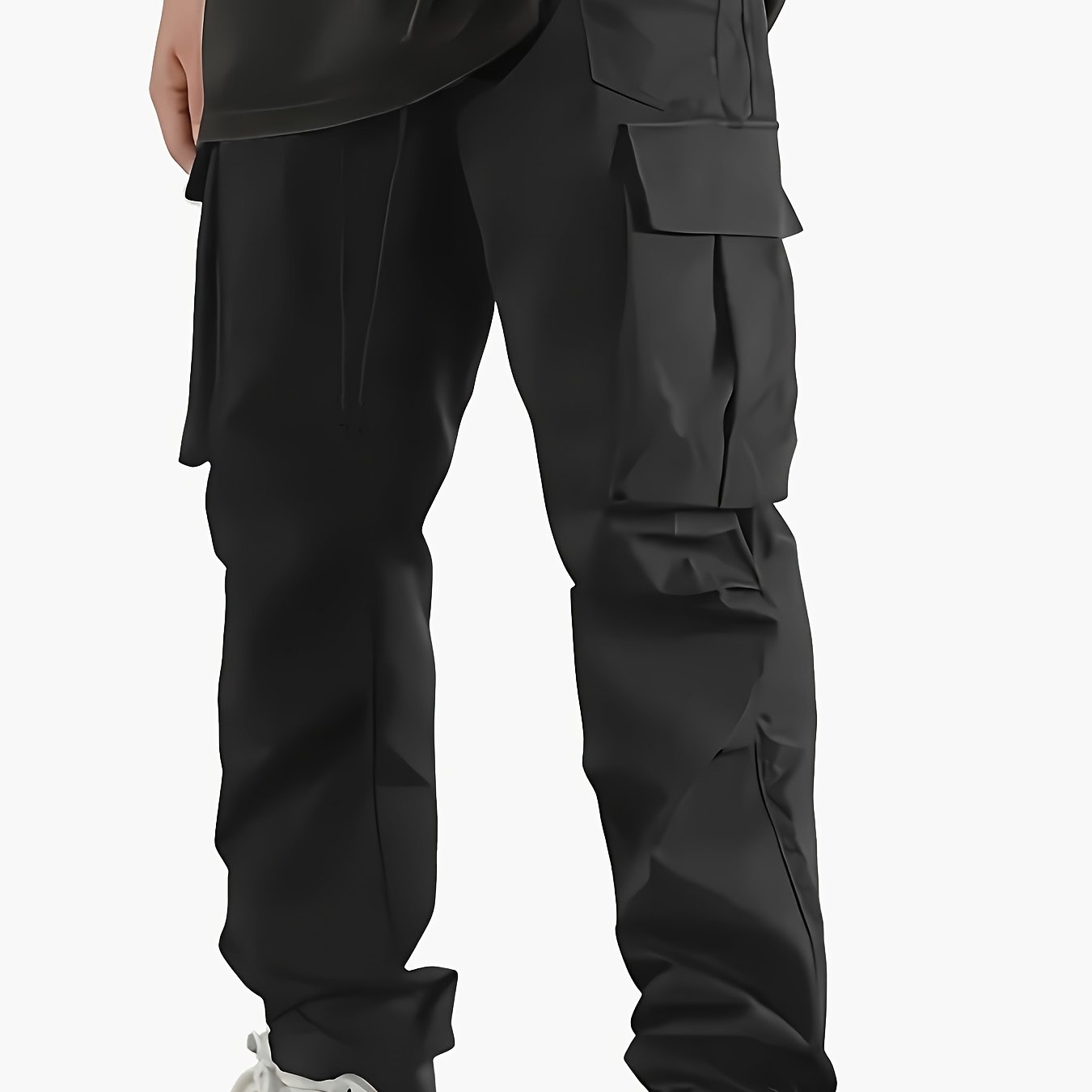 Image of Men's Loose Straight Cargo Pants, Casual Cargo Pants, Breathable And Comfortable Loose Straight Trousers, With Multiple Pockets, Comfortable In - Hiking, Fishing, Angling, Casual Outdoor Trousers